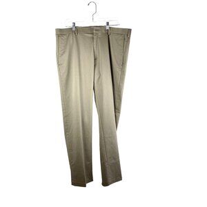 Haggar Men's Tan Flat Front Iron Free Khaki Pants Sz 38 x 30